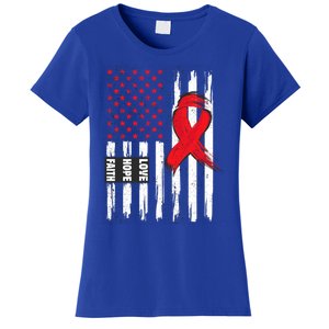 I Wear Red To Fight Heart Disease Awareness Month Gift Women's T-Shirt