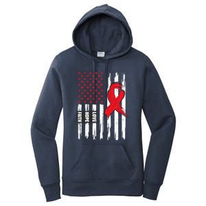 I Wear Red To Fight Heart Disease Awareness Month Gift Women's Pullover Hoodie