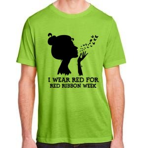 I Wear Red For Red Ribbon Week Awareness American Funny Gift Adult ChromaSoft Performance T-Shirt