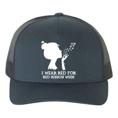 I Wear Red For Red Ribbon Week Awareness American Funny Gift Yupoong Adult 5-Panel Trucker Hat