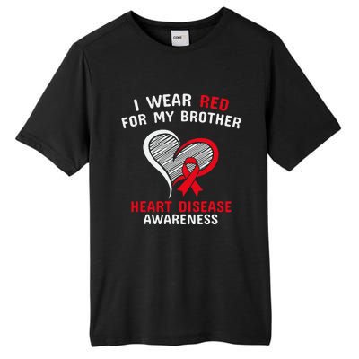 I Wear Red For My Brother Heart Disease Awareness CHD Day Tall Fusion ChromaSoft Performance T-Shirt