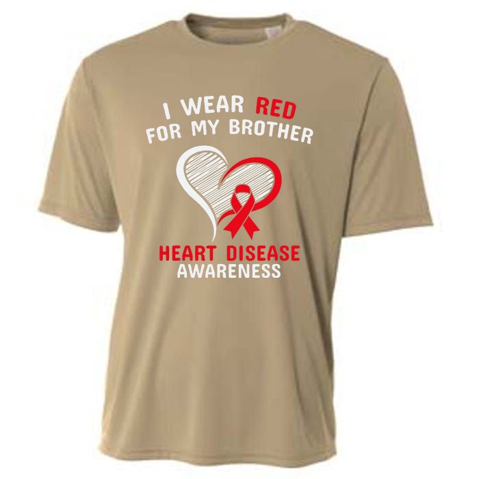 I Wear Red For My Brother Heart Disease Awareness CHD Day Cooling Performance Crew T-Shirt