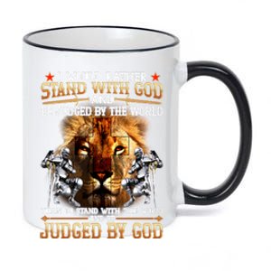 I Would Rather Stand With God 11oz Black Color Changing Mug