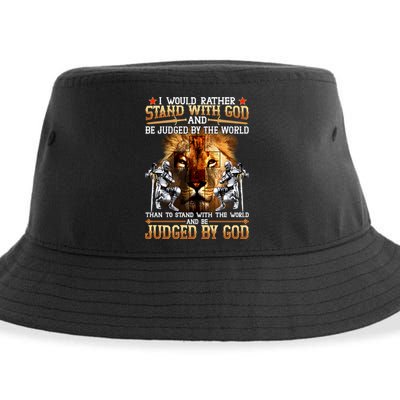 I Would Rather Stand With God Sustainable Bucket Hat