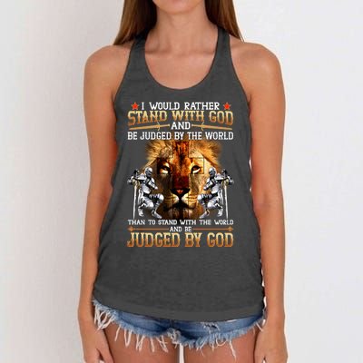 I Would Rather Stand With God Women's Knotted Racerback Tank