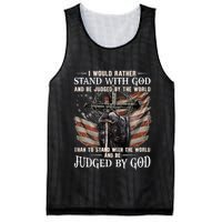 I Would Rather Stand With God And Be Judged By The World And Mesh Reversible Basketball Jersey Tank