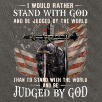 I Would Rather Stand With God And Be Judged By The World And Cotton Canvas Backpack
