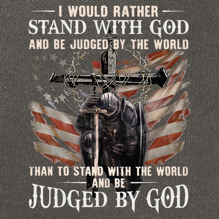 I Would Rather Stand With God And Be Judged By The World And Cotton Canvas Backpack