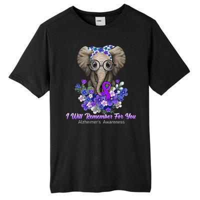 I Will Remember For You Purple Ribbon Alzheimers Awareness Tall Fusion ChromaSoft Performance T-Shirt