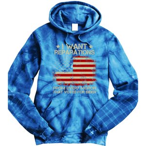 I Want Reparations From Every Moron That Voted For Biden Meaningful Gift Tie Dye Hoodie