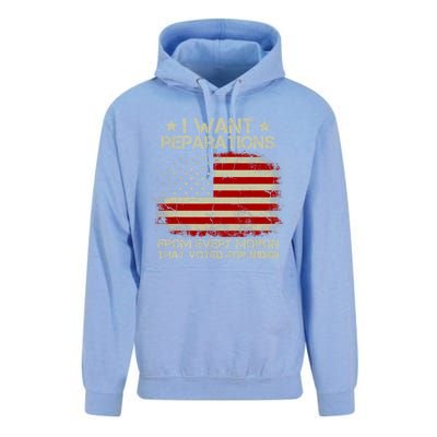 I Want Reparations From Every Moron That Voted For Biden Meaningful Gift Unisex Surf Hoodie