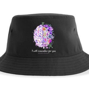 I Will Remember For You Brain Alzheimer's Awareness Sustainable Bucket Hat