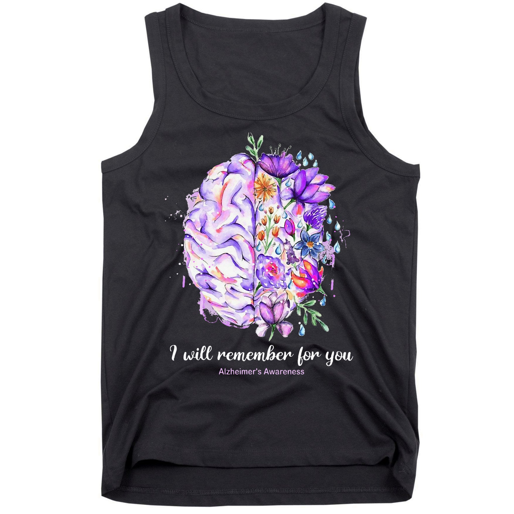 I Will Remember For You Brain Alzheimer's Awareness Tank Top