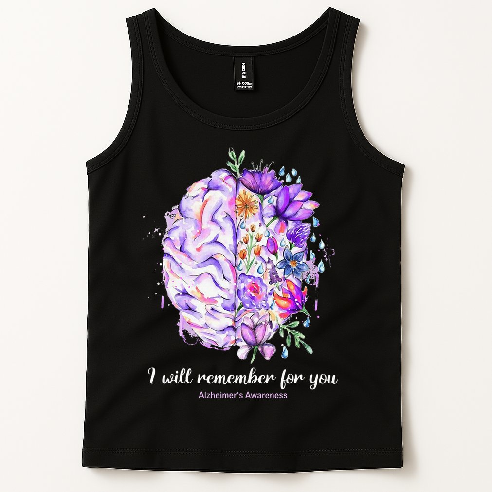 I Will Remember For You Brain Alzheimer's Awareness Tank Top