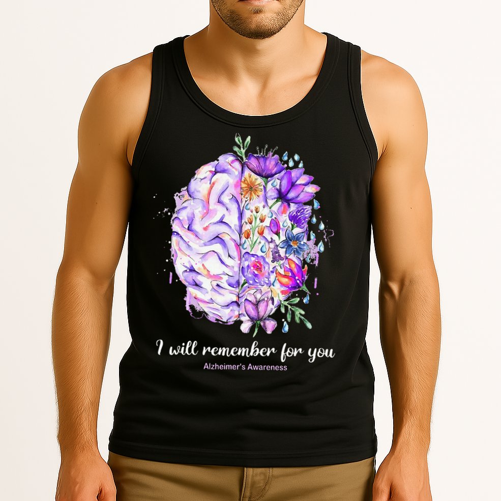 I Will Remember For You Brain Alzheimer's Awareness Tank Top
