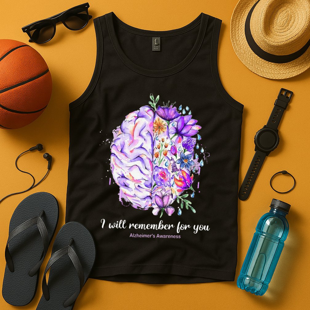 I Will Remember For You Brain Alzheimer's Awareness Tank Top