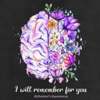 I Will Remember For You Brain Alzheimer's Awareness Golf Towel