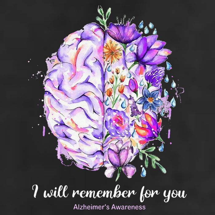 I Will Remember For You Brain Alzheimer's Awareness Golf Towel