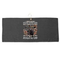 I Would Rather Stand With God And Be Judged By The World And Large Microfiber Waffle Golf Towel
