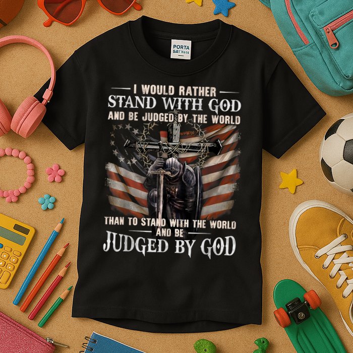 I Would Rather Stand With God And Be Judged By The World And Kids T-Shirt