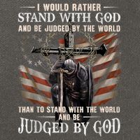 I Would Rather Stand With God And Be Judged By The World And Cotton Canvas Backpack