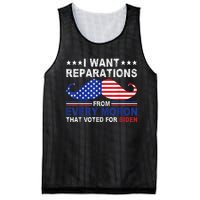 I Want Reparations From Every Moron That Voted For Biden Mesh Reversible Basketball Jersey Tank