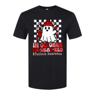 I Wear Red Dyslexia Awareness Month Ghost Halloween Softstyle CVC T-Shirt