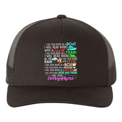 I Will Read Books On A Boat & Everywhere Reading Women Yupoong Adult 5-Panel Trucker Hat