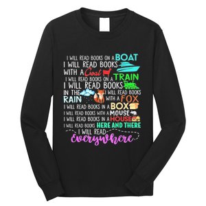 I Will Read Books On A Boat & Everywhere Reading Women Long Sleeve Shirt