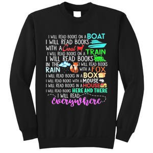 I Will Read Books On A Boat & Everywhere Reading Women Sweatshirt