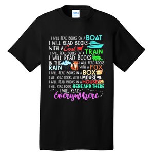 I Will Read Books On A Boat & Everywhere Reading Women Tall T-Shirt