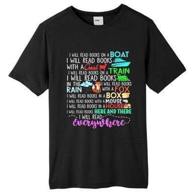 I Will Read Books On A Boat & Everywhere Reading Women Tall Fusion ChromaSoft Performance T-Shirt