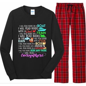 I Will Read Books On A Boat & Everywhere Reading Women Long Sleeve Pajama Set