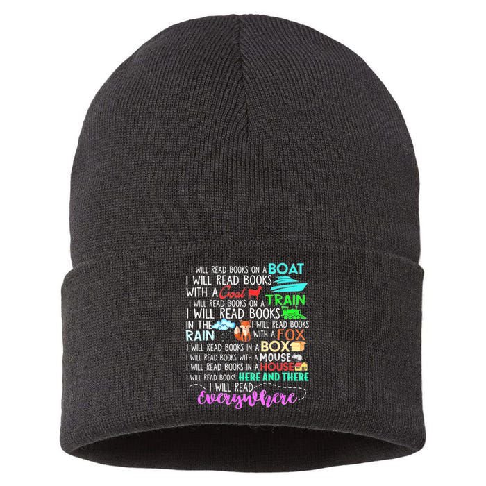 I Will Read Books On A Boat & Everywhere Reading Women Sustainable Knit Beanie