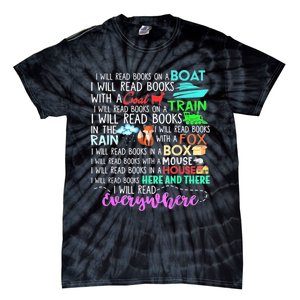 I Will Read Books On A Boat & Everywhere Reading Women Tie-Dye T-Shirt