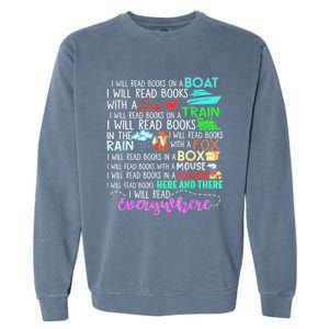 I Will Read Books On A Boat & Everywhere Reading Women Garment-Dyed Sweatshirt