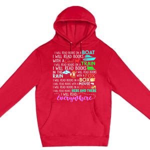 I Will Read Books On A Boat & Everywhere Reading Women Premium Pullover Hoodie