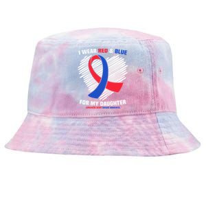 I Wear Red And Blue For My Daughter Chd Awareness Gift Tie-Dyed Bucket Hat