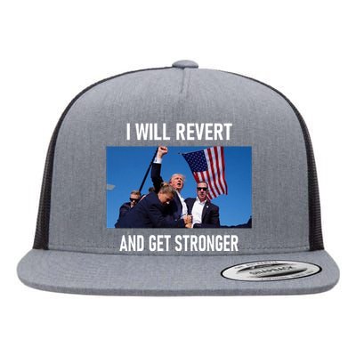 I Will Revert And Get Stronger Donal Trump Supporters Gift Flat Bill Trucker Hat