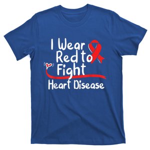 I Wear Red To Fight Heart Disease Awareness Mom National Day Great Gift T-Shirt