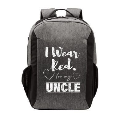 I Wear Red for my Uncle Tee Heart Disease Awareness Gift Vector Backpack