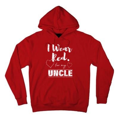 I Wear Red for my Uncle Tee Heart Disease Awareness Gift Tall Hoodie