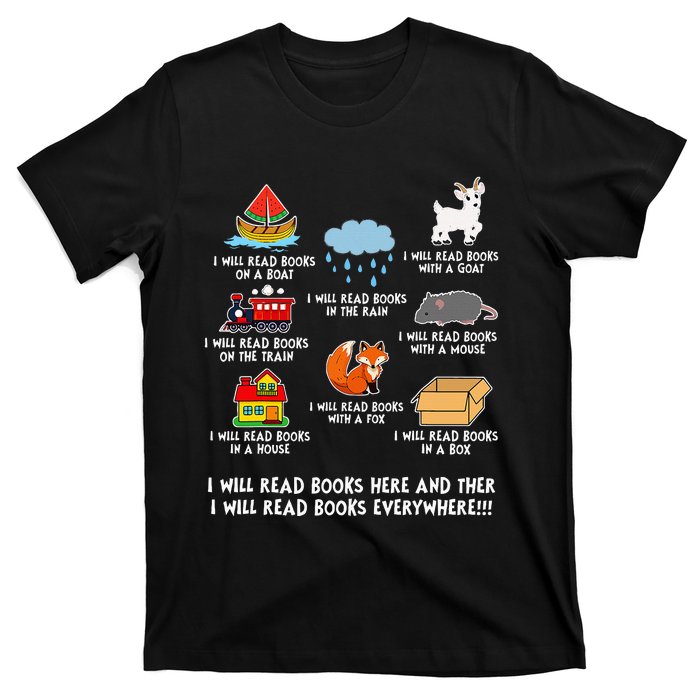 I Will Read Books On A Boat And Everywhere Library T-Shirt