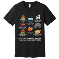 I Will Read Books On A Boat And Everywhere Library Premium T-Shirt