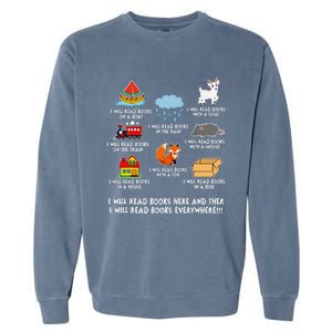 I Will Read Books On A Boat And Everywhere Library Garment-Dyed Sweatshirt