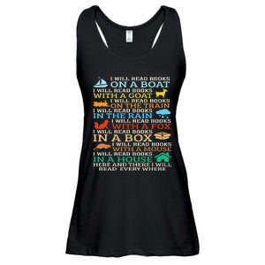 I Will Read Books On A Boat & Everywhere Reading Gifts Ladies Essential Flowy Tank