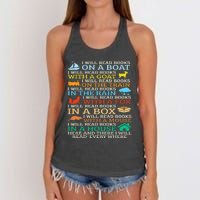 I Will Read Books On A Boat & Everywhere Reading Gifts Women's Knotted Racerback Tank