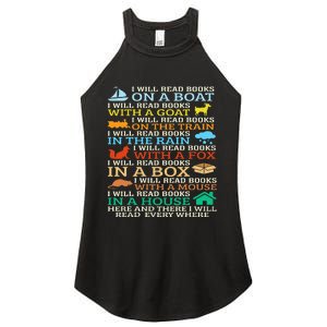 I Will Read Books On A Boat & Everywhere Reading Gifts Women's Perfect Tri Rocker Tank