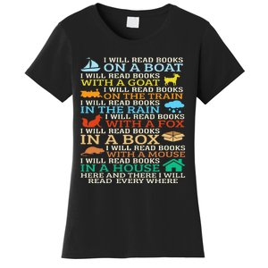 I Will Read Books On A Boat & Everywhere Reading Gifts Women's T-Shirt