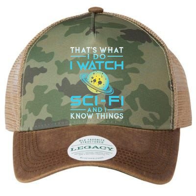 I Watch Scifi And I Know Things Legacy Tie Dye Trucker Hat